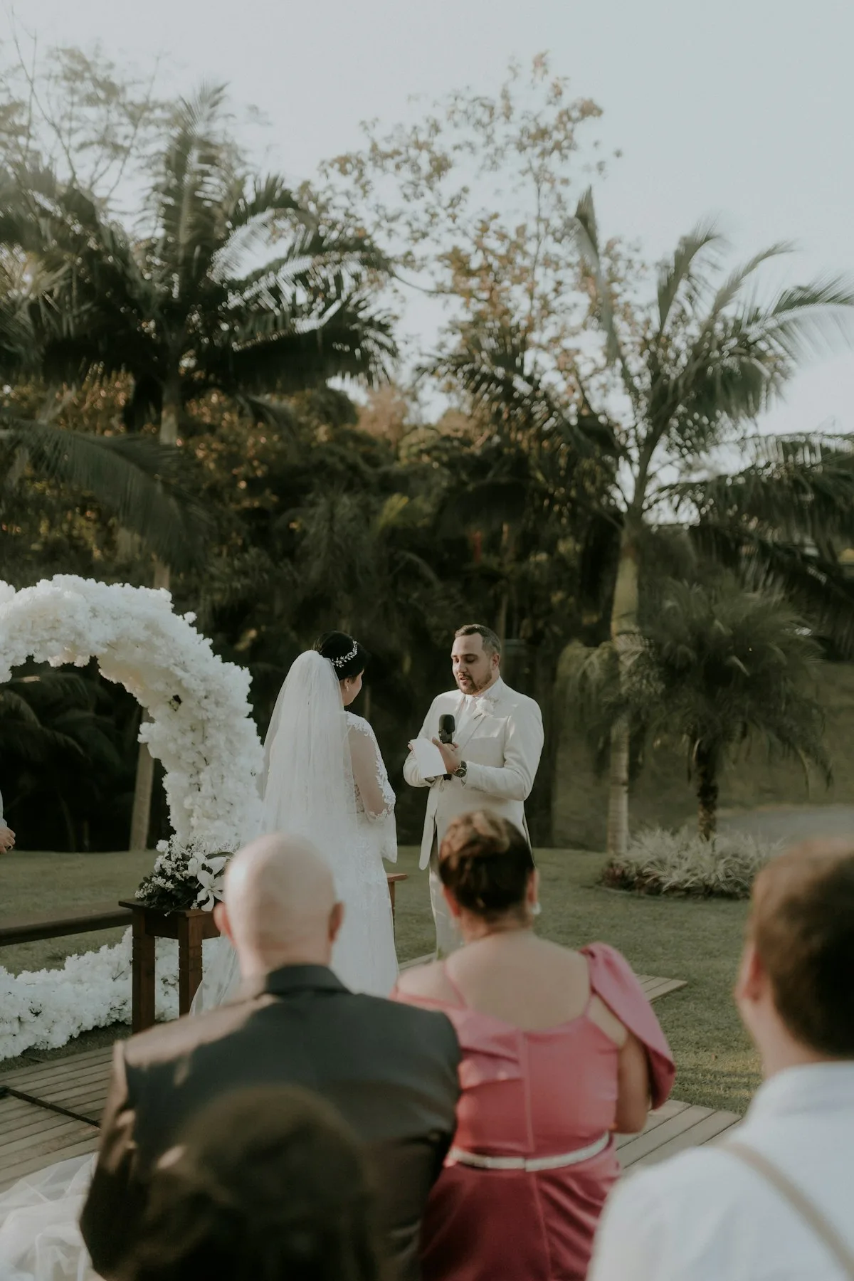 A large waterfront vacation home in Nova Scotia set up for a wedding weekend celebration