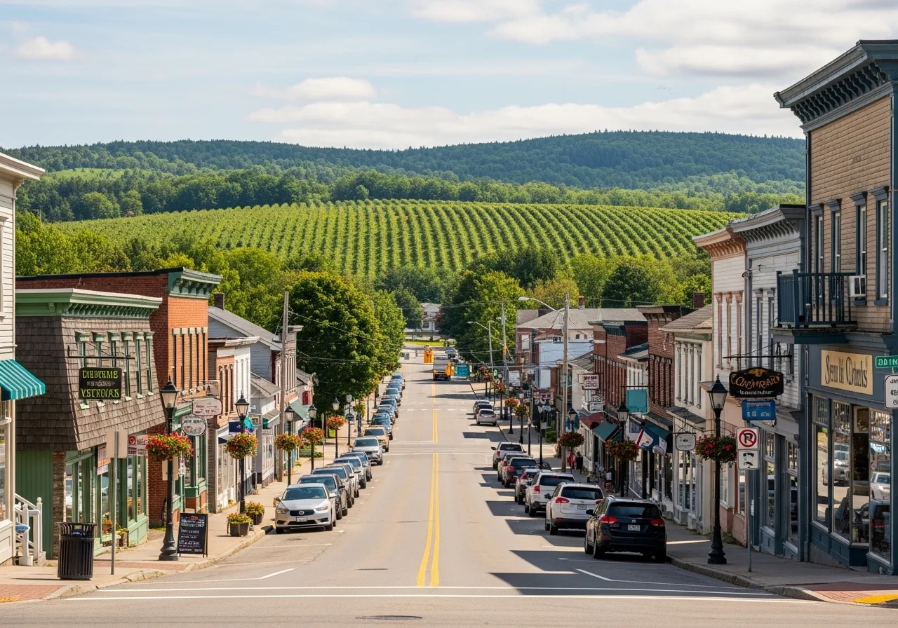 Watercolor illustration of New Minas, Nova Scotia