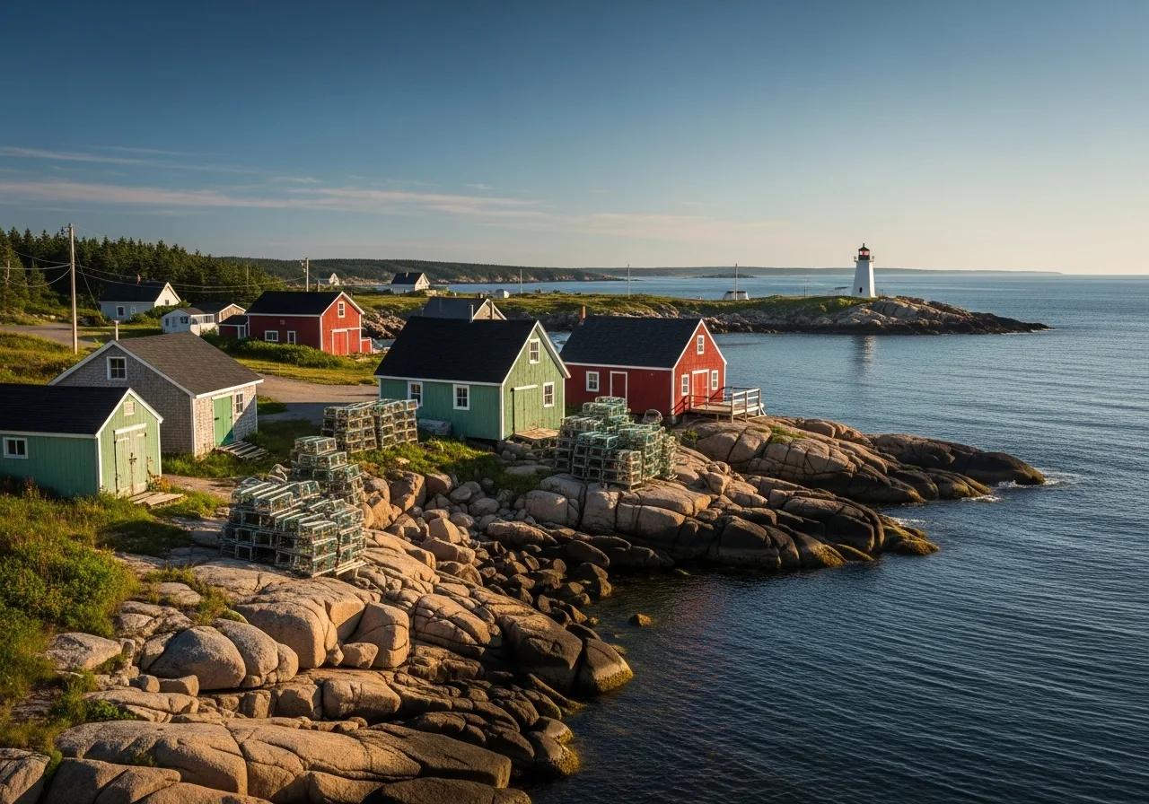 Watercolor illustration of Prospect, Nova Scotia