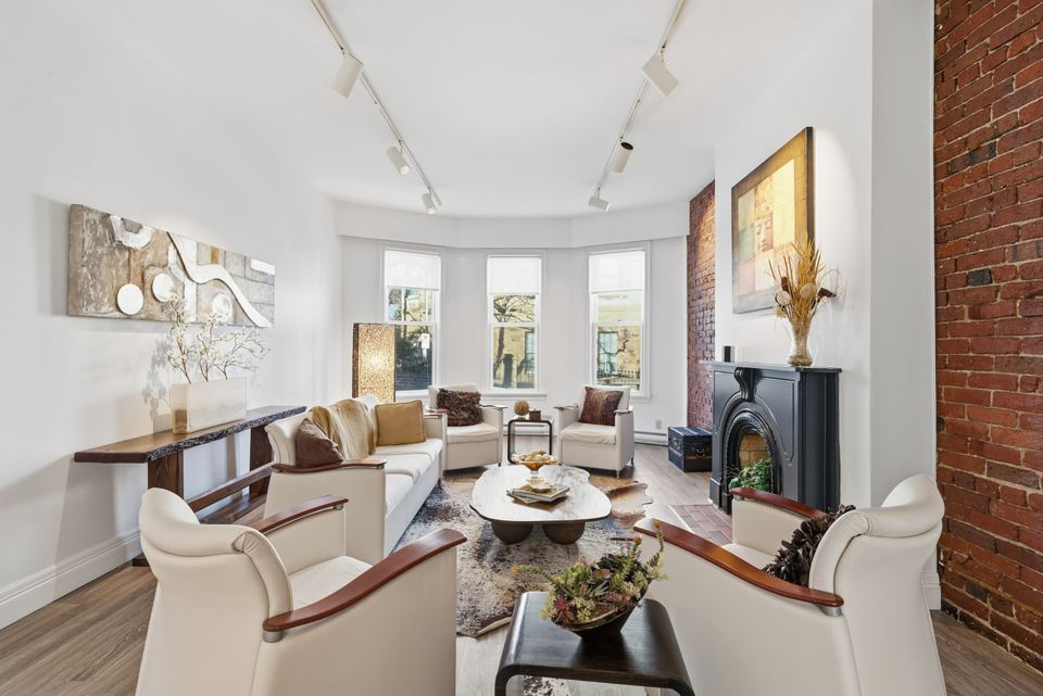 Living room of the Boutique Townhouse, a heritage home in downtown Halifax